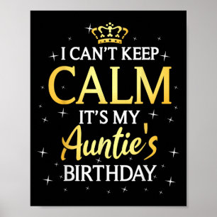 Affiche Je ne peux pas garder le calme C'est ma tante Anni