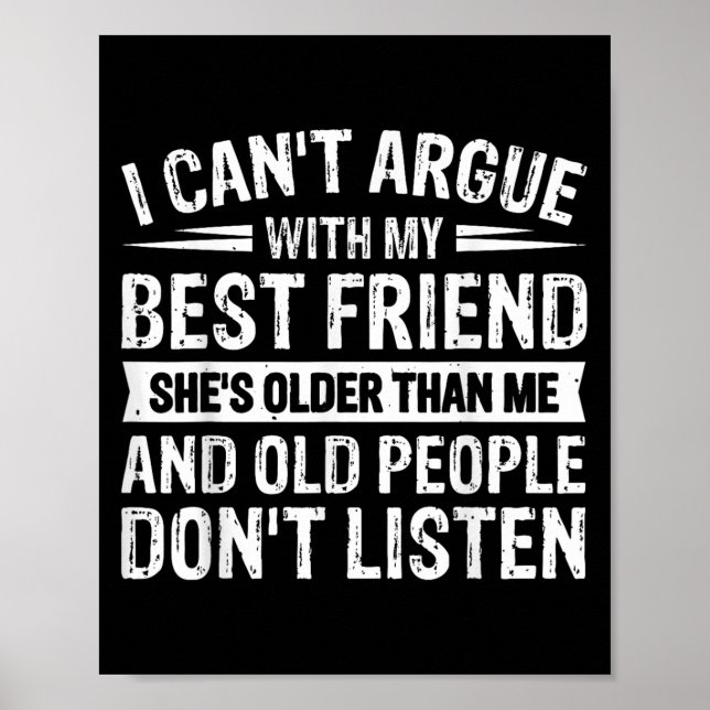 Affiche Je ne peux pas parler avec mon amie Elle est plus  (Devant)