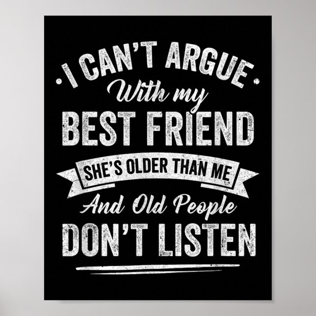 Affiche Je ne peux pas parler avec mon amie Elle est plus  (Devant)