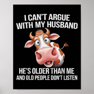Affiche Je ne peux pas parler avec mon mari Il est plus âg