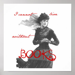 Affiche Je ne peux pas vivre sans livres