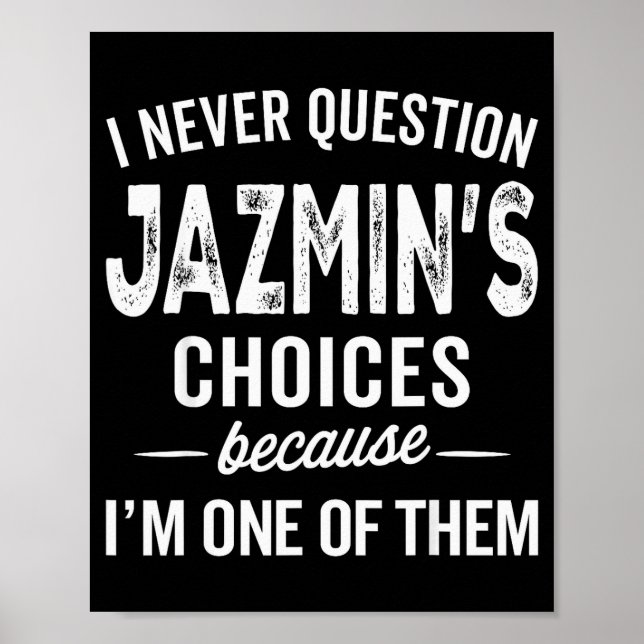 Affiche Je ne remets jamais en question les choix de Jazmi (Devant)