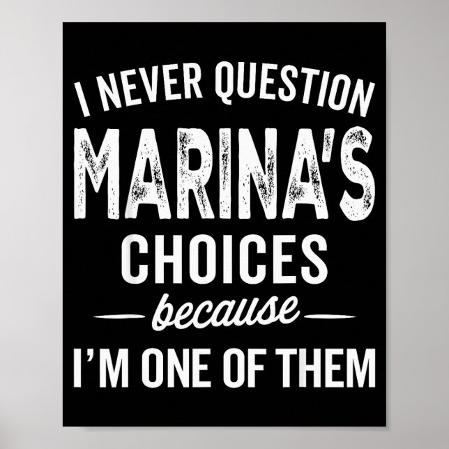 Affiche Je ne remets jamais en question les choix de Marin (Devant)
