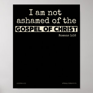 Affiche Je ne rougis pas de l'Évangile de Christ