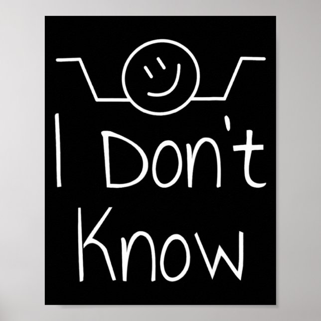 Affiche Je ne sais pas Hand Drawn Shrug Funny _3  (Devant)