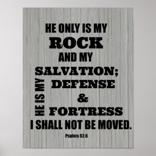 Affiche Je ne serai pas Moved Bible Verse