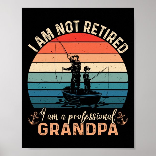 Affiche Je ne suis pas à la retraite, je suis un grand-pèr (Devant)