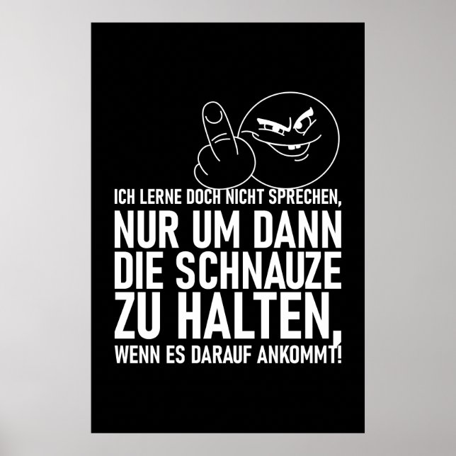 AFFICHE JE NE SUIS PAS EN TRAIN D'APPRENDRE À PARLER (Devant)