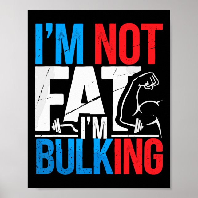 Affiche Je ne suis pas gros, je gonfle Funny Cheat Day Wor (Devant)