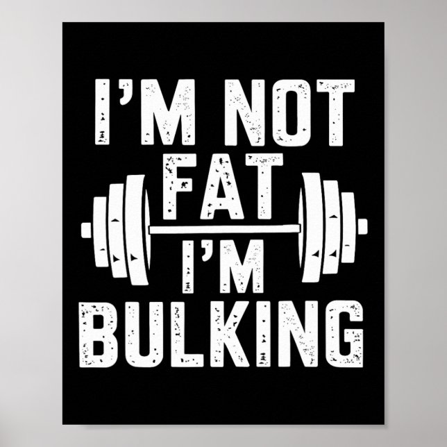 Affiche Je ne suis pas gros, je gonfle Funny Cheat Day Wor (Devant)