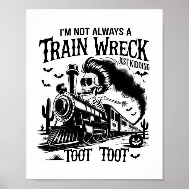 Affiche Je ne suis pas toujours une épave de train Hallowe (Devant)