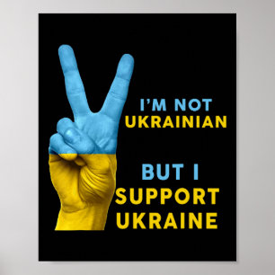 Affiche Je ne suis pas ukrainien mais je soutiens l'Ukrain