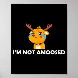 Affiche Je ne suis pas un graphique de jeu de mots animal