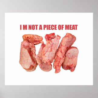 Affiche Je ne suis pas un morceau de concept de viande