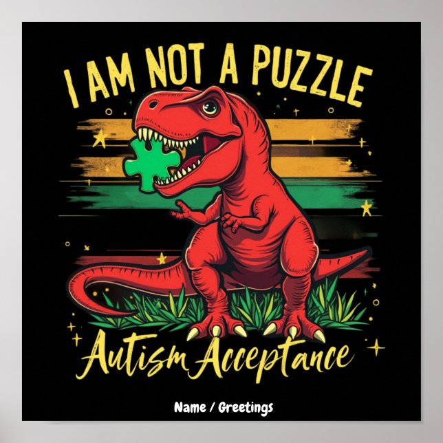 Affiche Je ne suis pas un puzzle embrassant l'acceptation  (Devant)