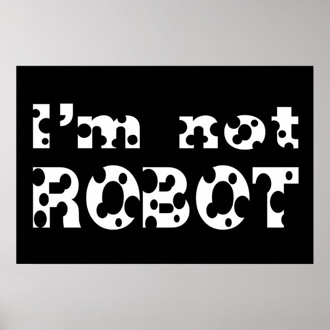 Affiche Je ne suis pas un robot (Devant)