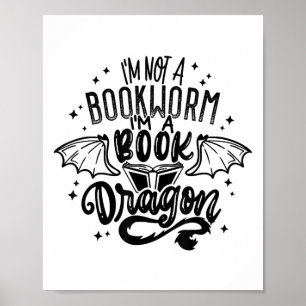 Affiche Je ne suis pas un ver de livre Je suis un livre Dr
