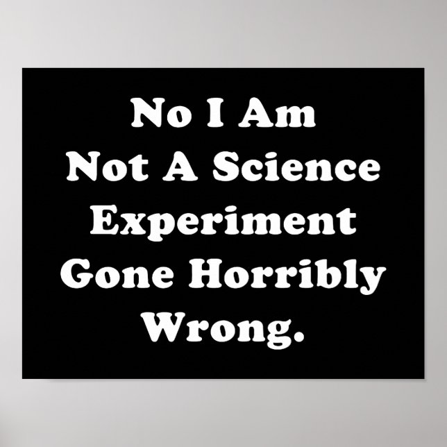 Affiche Je ne suis pas une expérience scientifique qui a h (Devant)