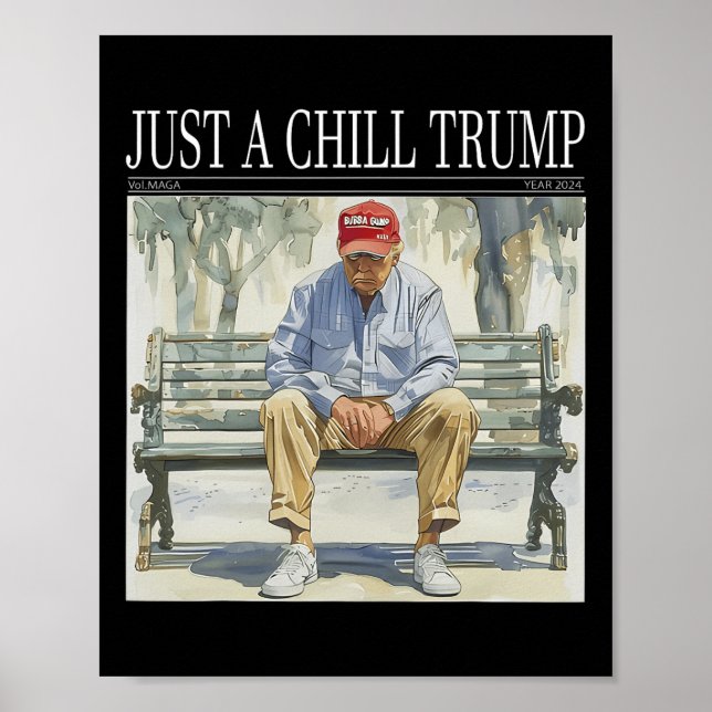 Affiche Je Ne Suis Qu'Un Gâteau Trump Drôle Gâteau Mème (Devant)