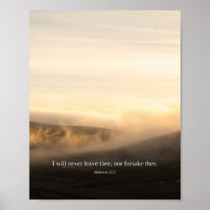 Affiche Je ne te laisserai jamais — Hébreux 13:5 Art