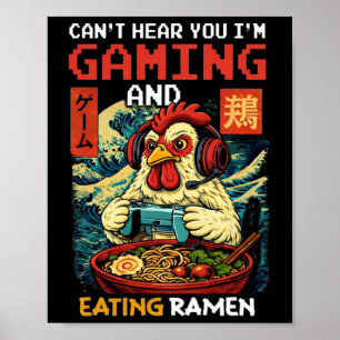 Affiche Je ne t'entends pas, je joue et je mange du ramen
