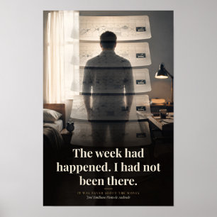 Affiche Je n'y avais pas été Citation de Livre Art