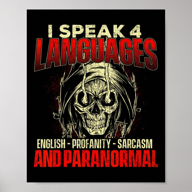 Affiche Je Parle 4 Langues - Chasse Aux Fantômes Rés Paran (Devant)