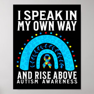 Affiche Je Parle À Ma Façon De Soutien Sensibilisation sur