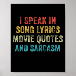 Affiche Je Parle Dans Les Citations De Cinéma Chansons Et 