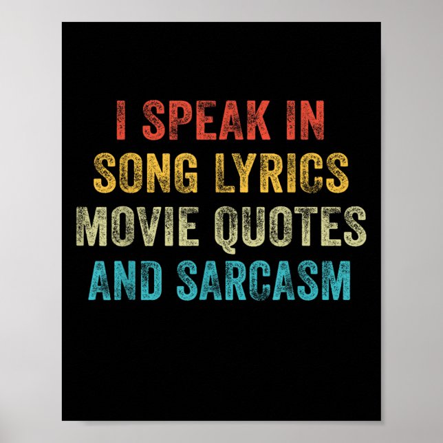 Affiche Je Parle Dans Les Citations De Cinéma Chansons Et  (Devant)
