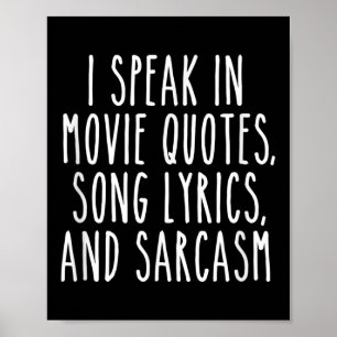 Affiche Je Parle Dans Les Citations De Cinéma Chansons Par