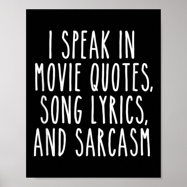 Affiche Je Parle Dans Les Citations De Cinéma Chansons Par (Devant)