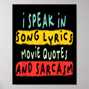 Affiche Je Parle Dans Les Citations De Film Chanson Parole