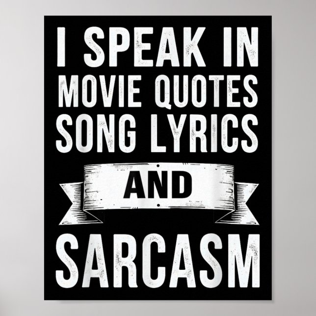 Affiche Je Parle Dans Les Citations De Film Chansons Parol (Devant)