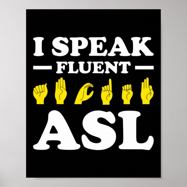 Affiche Je Parle Fluent Asl (Devant)