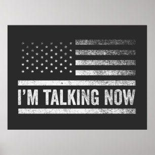 Affiche Je parle maintenant du débat présidentiel de Trump