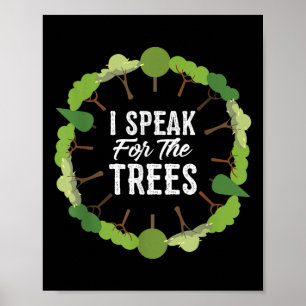 Affiche Je Parle Pour Le Jour des terres De l'environnemen