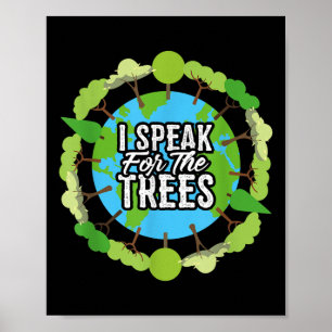 Affiche Je Parle Pour Les Arbres Chemise Cadeau De l'envir