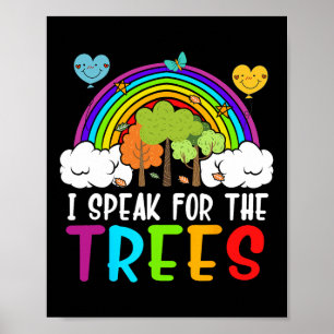 Affiche Je Parle Pour Les Arbres La Terre Chemise Mignonne