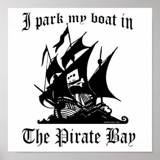 Affiche Je pars mon bateau dans la baie Pirate