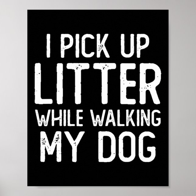 Affiche Je Passe De La Litte En Marchant Mon Chien (Devant)