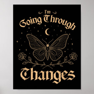 Affiche Je passe par les changements, chauve-souris gothiq