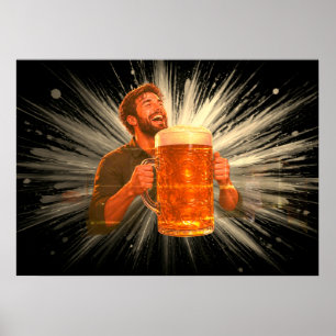 Affiche Je passe un moment génial avec ma grande bière sur