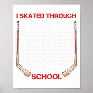 Affiche Je patinais à travers 100 jours d'école Fan de hoc