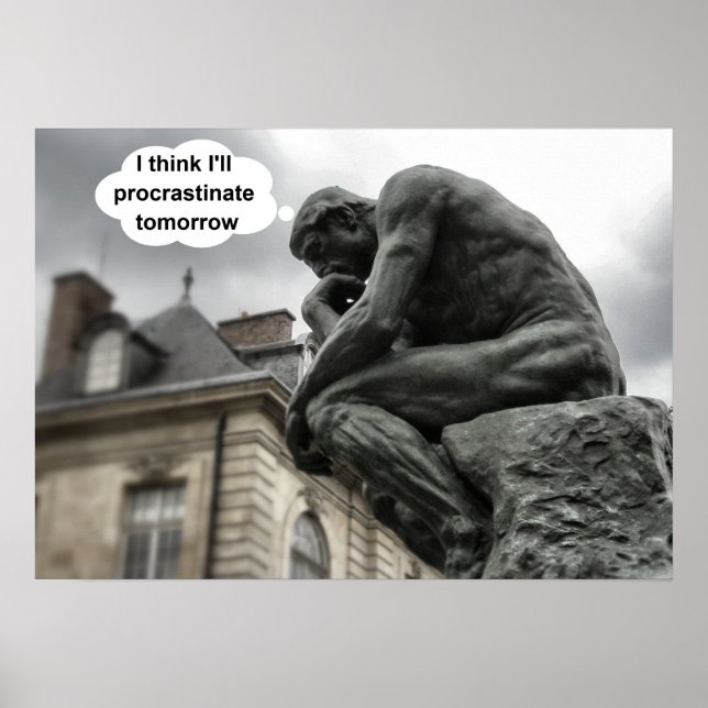 Affiche Je pense que je vais remettre à demain ! (Devant)