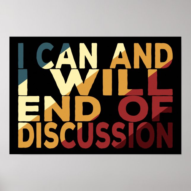 Affiche Je peux et je vais fin de la discussion (Devant)