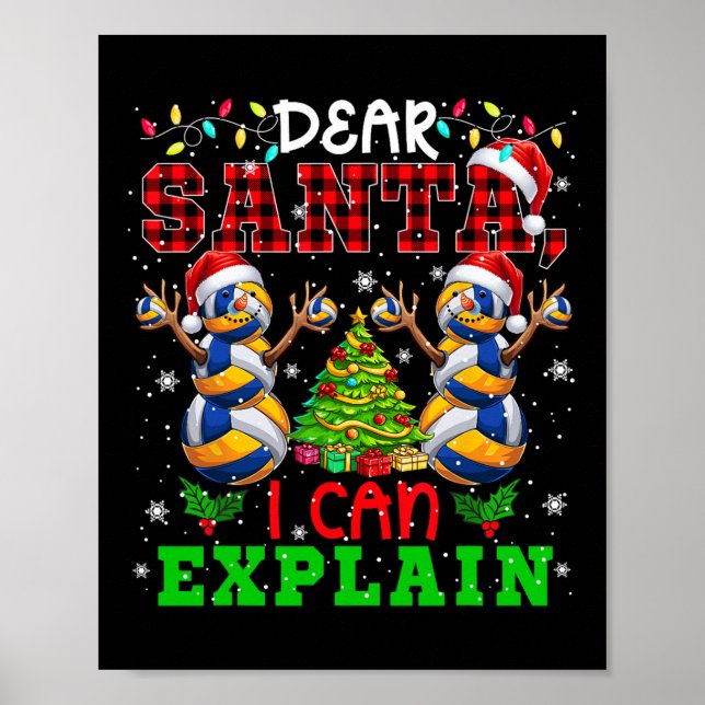 Affiche Je Peux Expliquer Les Snowmen De Noël Jouer Au Vol (Devant)