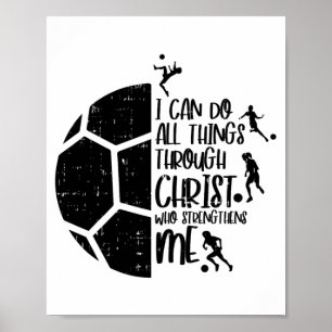 Affiche Je peux faire des choses par le Christ Footll Dieu