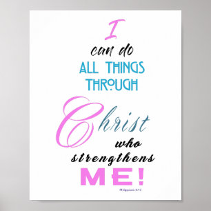 Affiche Je peux faire tout par le christ