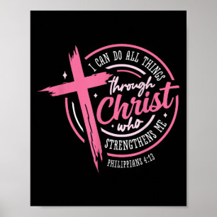 Affiche Je peux faire toutes choses par Christ Cancer du s